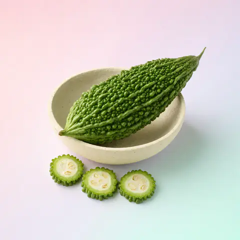 Fruto de melón amargo (Momordica charantia), componente de Glycoflamin