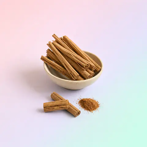 Rajas de canela, componente de Glycoflamin en extracto